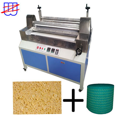 Verticaal snijmachine voor het vervaardigen van keukensponzen en schoonmaakspullen